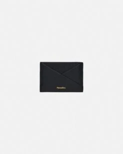 Nanushka Origami - Leather Cardholder - Black/Moonbeam