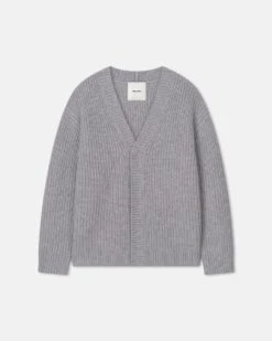 Nanushka Varten - Merino And Cashmere-Blend Cardigan - Light Grey