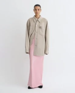 Nanushka Martin - Double Wool Overshirt - Stone 12 Nanushka Martin - Double Wool Overshirt - Stone -Nanushka Fashion Store NU25PFJK12492 1