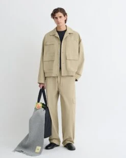 Nanushka Zubin - Tech Twill Jacket - Pebble -Nanushka Fashion Store NU25PFJK17872 1