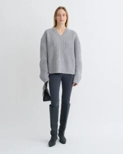 Nanushka Morcar - Merino And Cashmere-Blend Sweater - Light Grey 10 Nanushka Morcar - Merino And Cashmere-Blend Sweater - Light Grey -Nanushka Fashion Store NU25PFSW05691MORCAR LIGHTGREY MERINOCASHMERE 1