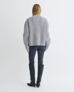 Nanushka Morcar - Merino And Cashmere-Blend Sweater - Light Grey 12 Nanushka Morcar - Merino And Cashmere-Blend Sweater - Light Grey -Nanushka Fashion Store NU25PFSW05691MORCAR LIGHTGREY MERINOCASHMERE 2