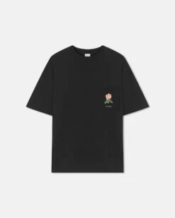 Nanushka Wren - Printed Cotton-Jersey T-Shirt - Black/Roses