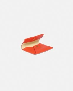 Nanushka Folded - Leather Cardholder - Red/Moonbeam 6 Nanushka Folded - Leather Cardholder - Red/Moonbeam -Nanushka Fashion Store NU25SSSM06122 FOLDEDCARDHOLDER RED MOONBEAM LEATHER 03