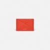 Nanushka Origami - Leather Cardholder - Red/Moonbeam