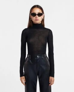 Nanushka Harri - Fine Merino Wool Top - Black