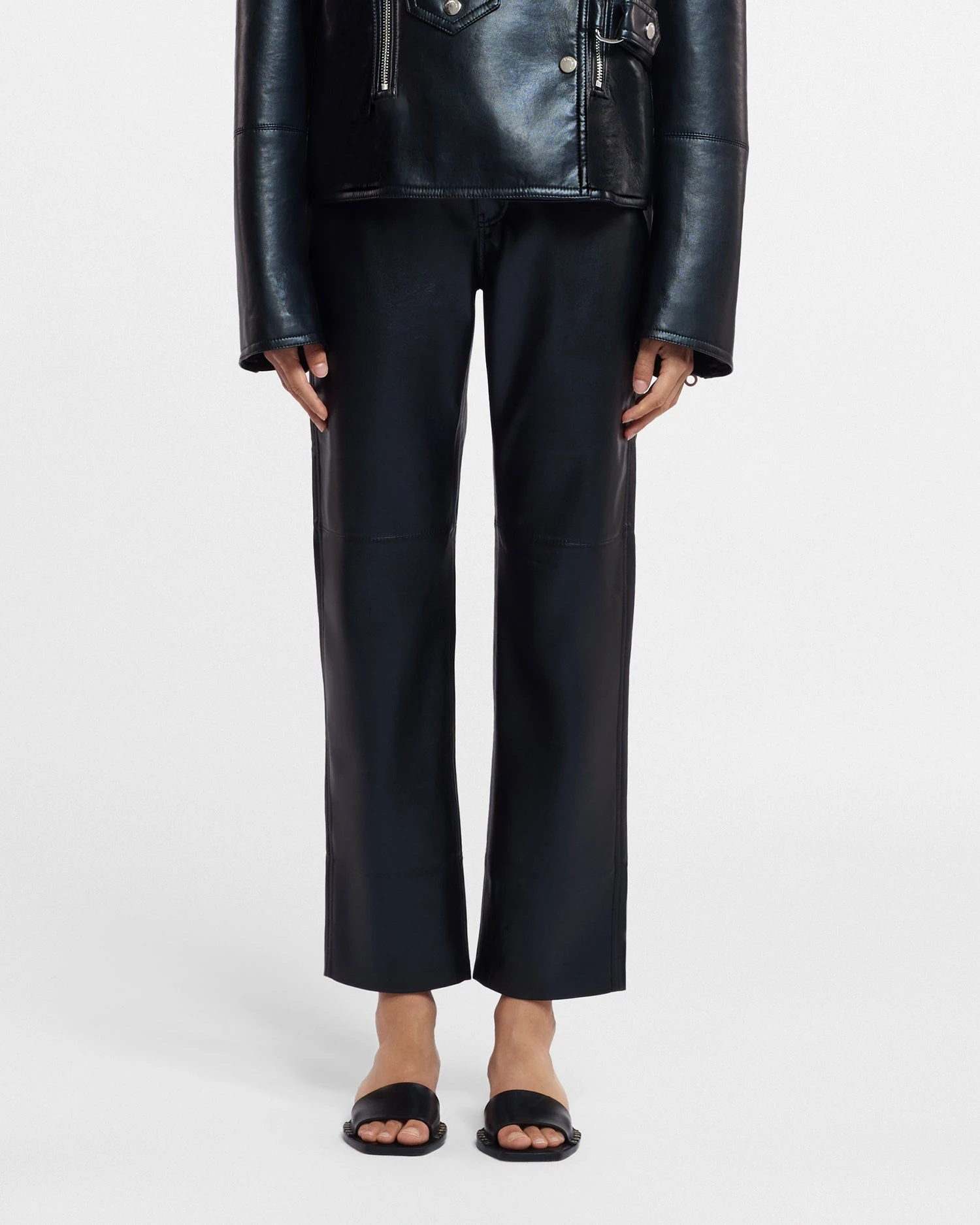 Nanushka Vinni - Okobor™ Alt-Leather Pants - Black 3 Nanushka Vinni - Okobor™ Alt-Leather Pants - Black - Image 3