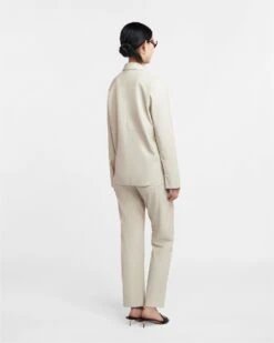 Nanushka Naum - Okobor™ Alt-Leather Shirt - Creme -Nanushka Fashion Store NW22CRSH00371 NAUM CREME OKOBOR 03