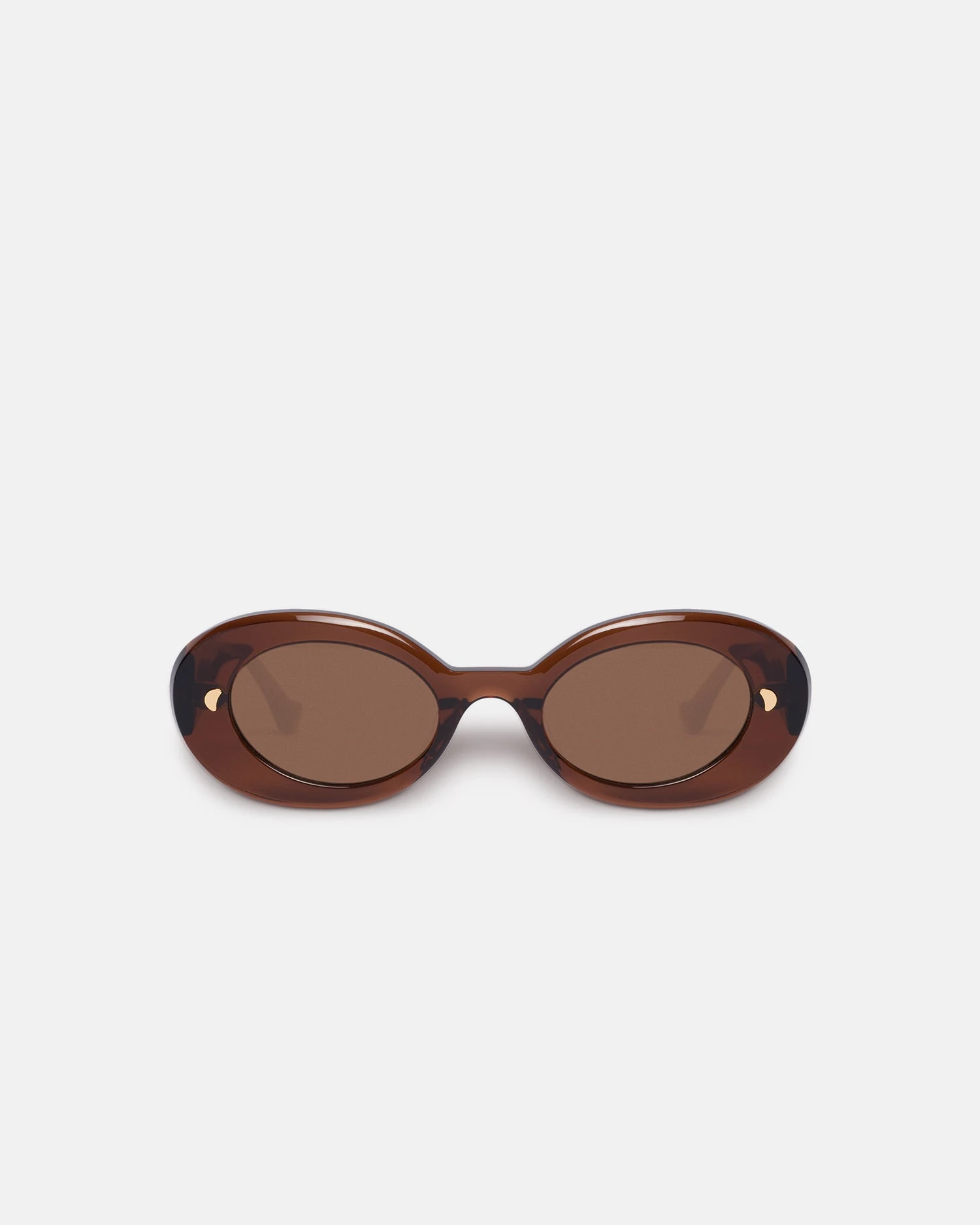Nanushka Giva - Bio-Plastic Oval Sunglasses - Brown 1 Nanushka Giva - Bio-Plastic Oval Sunglasses - Brown