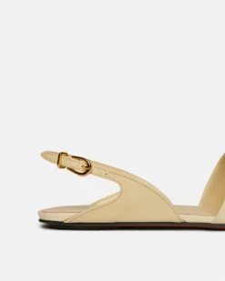 Nanushka Maimu - Leather Point-Toe Flats - Off White -Nanushka Fashion Store NW23RSSO01771 MAIMUOFF WHITE 05