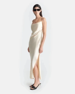 Nanushka Macia - Slip Satin Dress - Creme