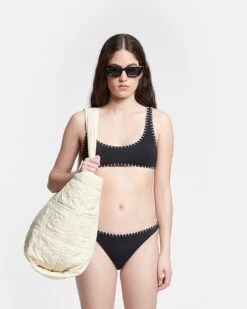 Nanushka Merve - Crochet Bikini Bottoms - Black -Nanushka Fashion Store NW24PFHT07999MALTI BLACK CREME RECYCLEDNYLON CROCHET 2 d5a64af1 4417 4f03 b02b 087f5d42b096