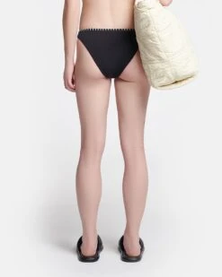 Nanushka Merve - Crochet Bikini Bottoms - Black -Nanushka Fashion Store NW24PFHT08099 MERVE BLACK CREME RECYCLEDNYLON CROCHET 6