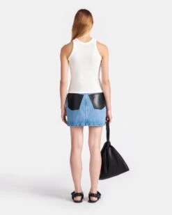 Nanushka Herve - Ribbed-Jersey Tank Top - Off White -Nanushka Fashion Store NW24PFTP2470 HERVE OFF WHITE COTTON RIB JERSEY 02