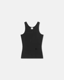 Nanushka Herve - Ribbed-Jersey Tank Top - Black -Nanushka Fashion Store NW24PFTP24851 HERVE BLACK COTTON RIB JERSEY