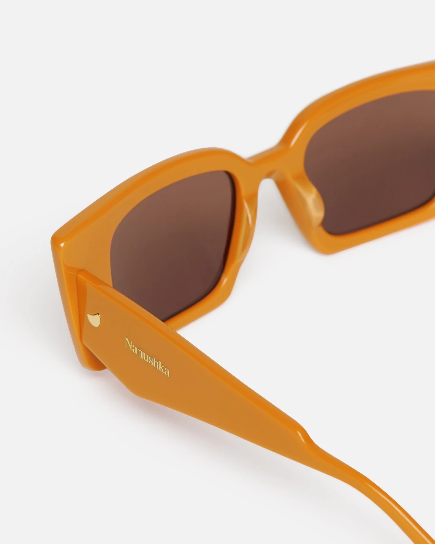 Nanushka Carmel - Bio-Plastic Rectangle-Frame Sunglasses - Burnt Orange 3 Nanushka Carmel - Bio-Plastic Rectangle-Frame Sunglasses - Burnt Orange - Image 3