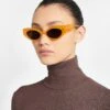 Nanushka Azalea - Bio-Plastic Cat-Eye Sunglasses - Orange