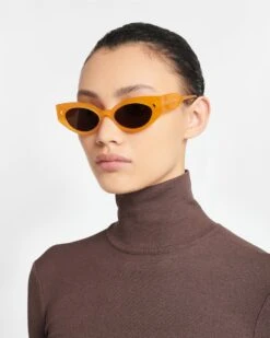 Nanushka Azalea - Bio-Plastic Cat-Eye Sunglasses - Orange