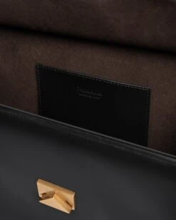 Nanushka The SANDI Lock - Top Handle Bag - Black -Nanushka Fashion Store NW25CRBG01299SANDILOCK BLACK LEATHER 05 0e63676c 6e80 4327 a183 3f7959637c6b