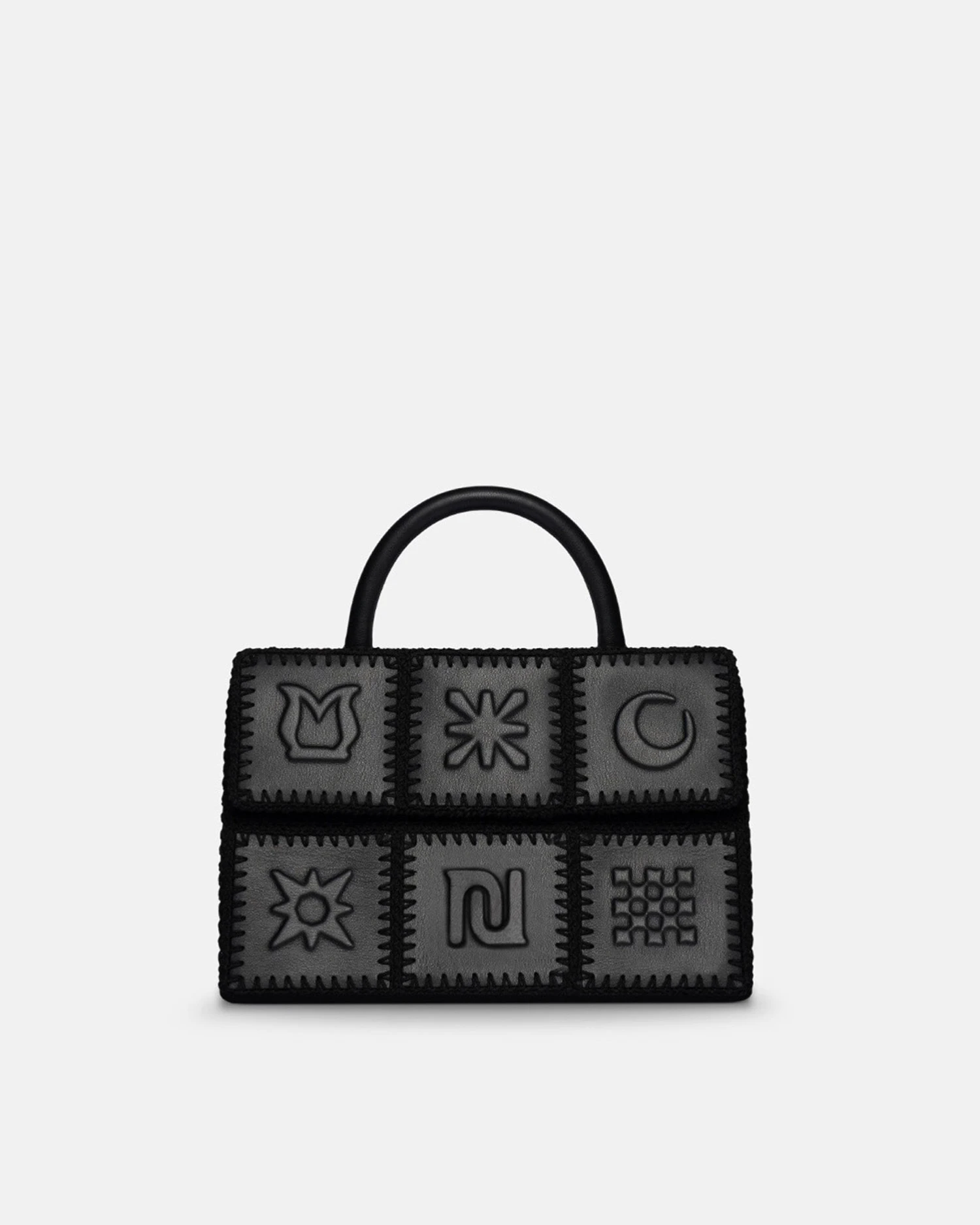 Nanushka The SANDI Symbol - Top Handle Bag - Black 1 Nanushka The SANDI Symbol - Top Handle Bag - Black