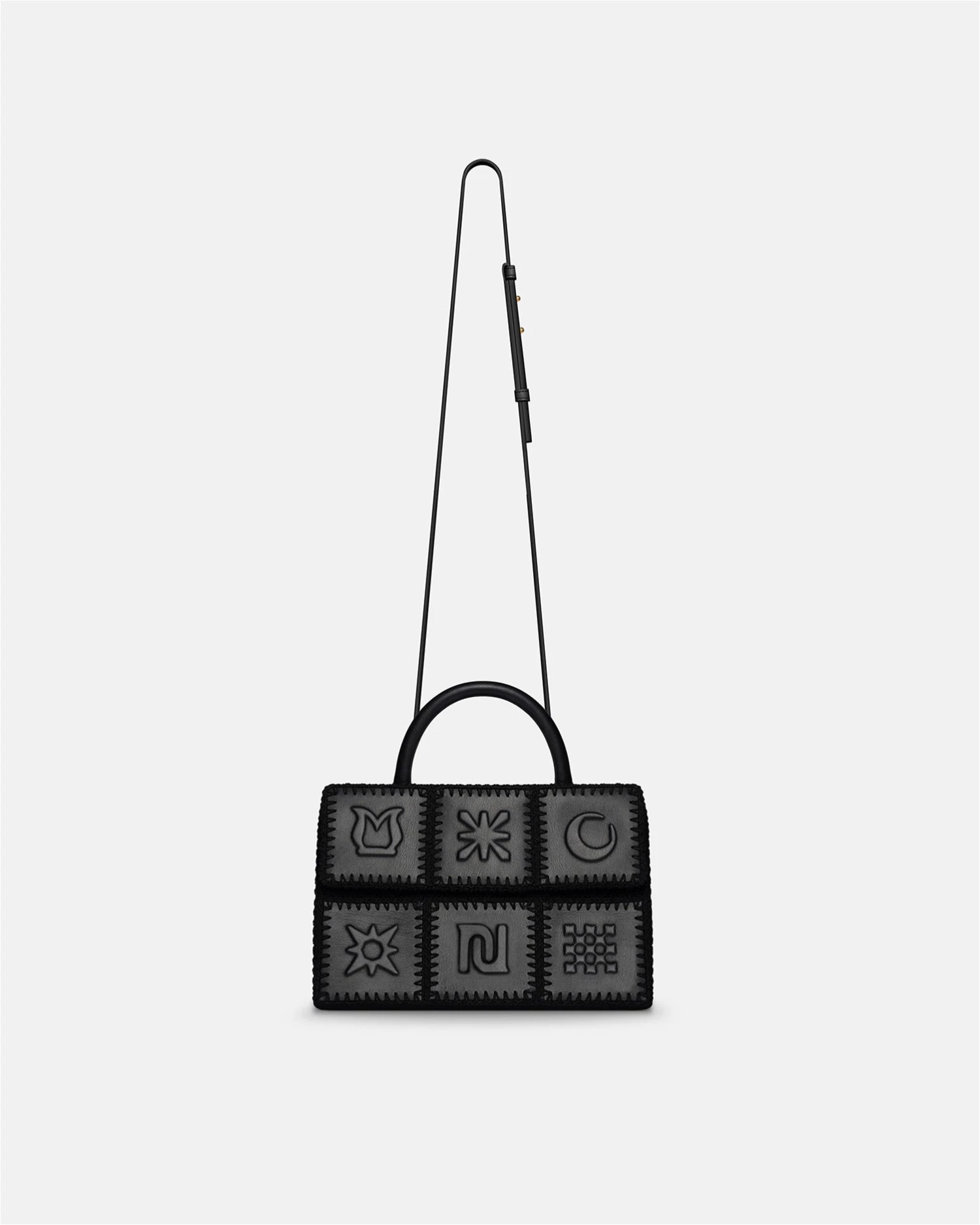 Nanushka The SANDI Symbol - Top Handle Bag - Black 6 Nanushka The SANDI Symbol - Top Handle Bag - Black - Image 6