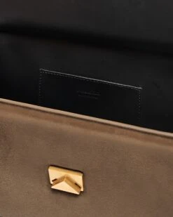 Nanushka The SANDI Lock - Top Handle Bag - Brown Suede -Nanushka Fashion Store NW25CRBG09477SANDILOCK BROWN SUEDE 05 f706e340 54ea 433d b41b 27f9cd7274df