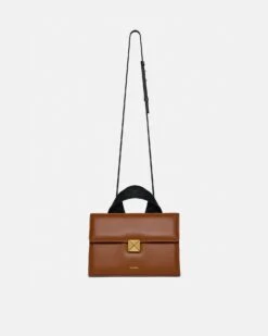 Nanushka The SANDI Lock - Top Handle Bag - Tan -Nanushka Fashion Store NW25CRBG09503SANDILOCK TAN LEATHER 06 a4427144 8a58 4c8a 9176 74892f26aafb