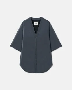 Nanushka Ingar - Okobor™ Alt-Leather Mini Dress - Steel Blue -Nanushka Fashion Store NW25PFDR00255INGAR STEELBLUE OKOBOR