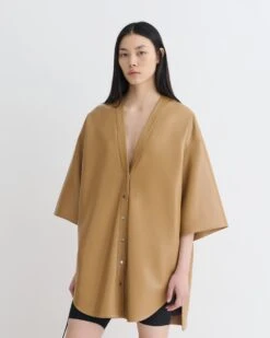 Nanushka Ingar - Okobor™ Alt-Leather Mini Dress - Oak -Nanushka Fashion Store NW25PFDR00376 3