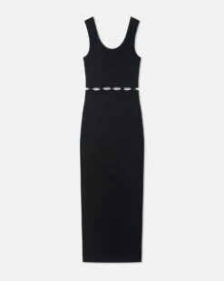 Nanushka Maves - Knitted Midi Dress - Black -Nanushka Fashion Store NW25PFDR04899MAVES BLACK COMPACTVISCOSE
