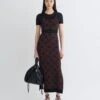 Nanushka Maves - Knitted Midi Dress - Symbol Tile Mahogany
