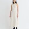 Nanushka Thoosa - Draped Crepe Melange Midi Dress - Creme