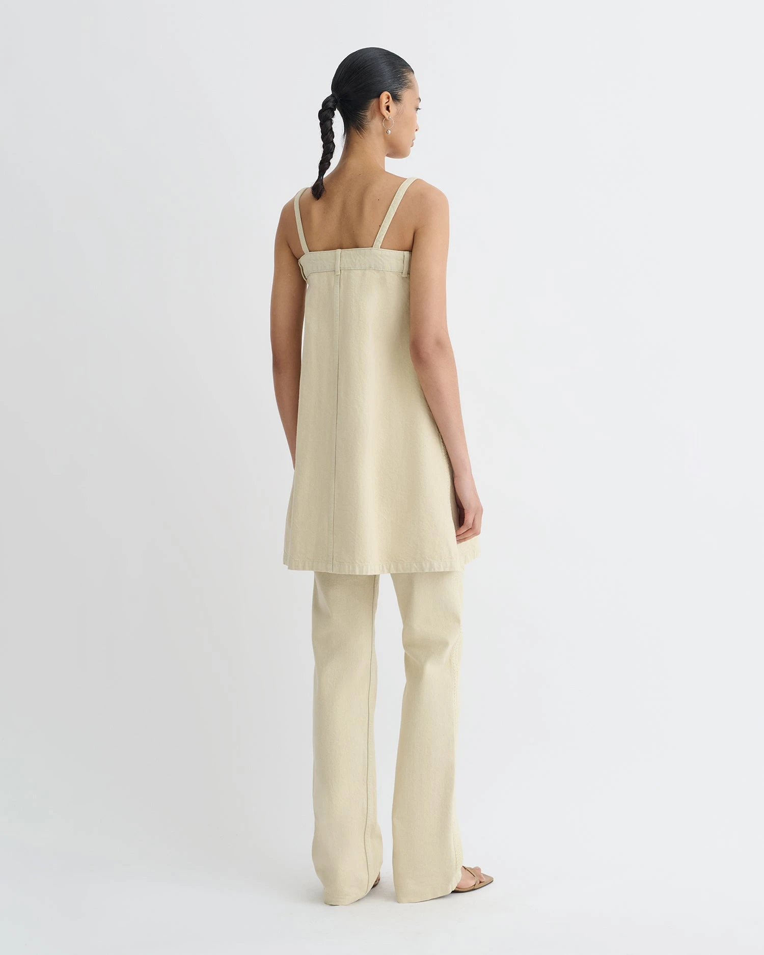 Nanushka Lidwina - Denim Mini Dress - Beige 5 Nanushka Lidwina - Denim Mini Dress - Beige - Image 5