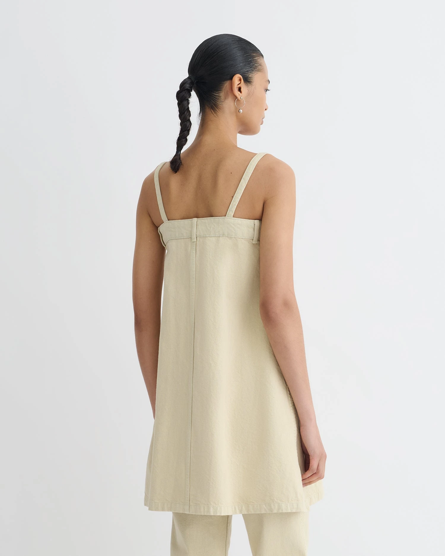 Nanushka Lidwina - Denim Mini Dress - Beige 2 Nanushka Lidwina - Denim Mini Dress - Beige - Image 2