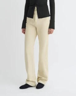 Nanushka Seldes - Crochet-Trimmed Jeans - Beige -Nanushka Fashion Store NW25PFJN13773 1