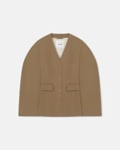 Nanushka Kaori - Elongated Blazer - Brown 9 Nanushka Kaori - Elongated Blazer - Brown -Nanushka Fashion Store NW25PFOW06277KAORI BROWN COMPACTSUITING