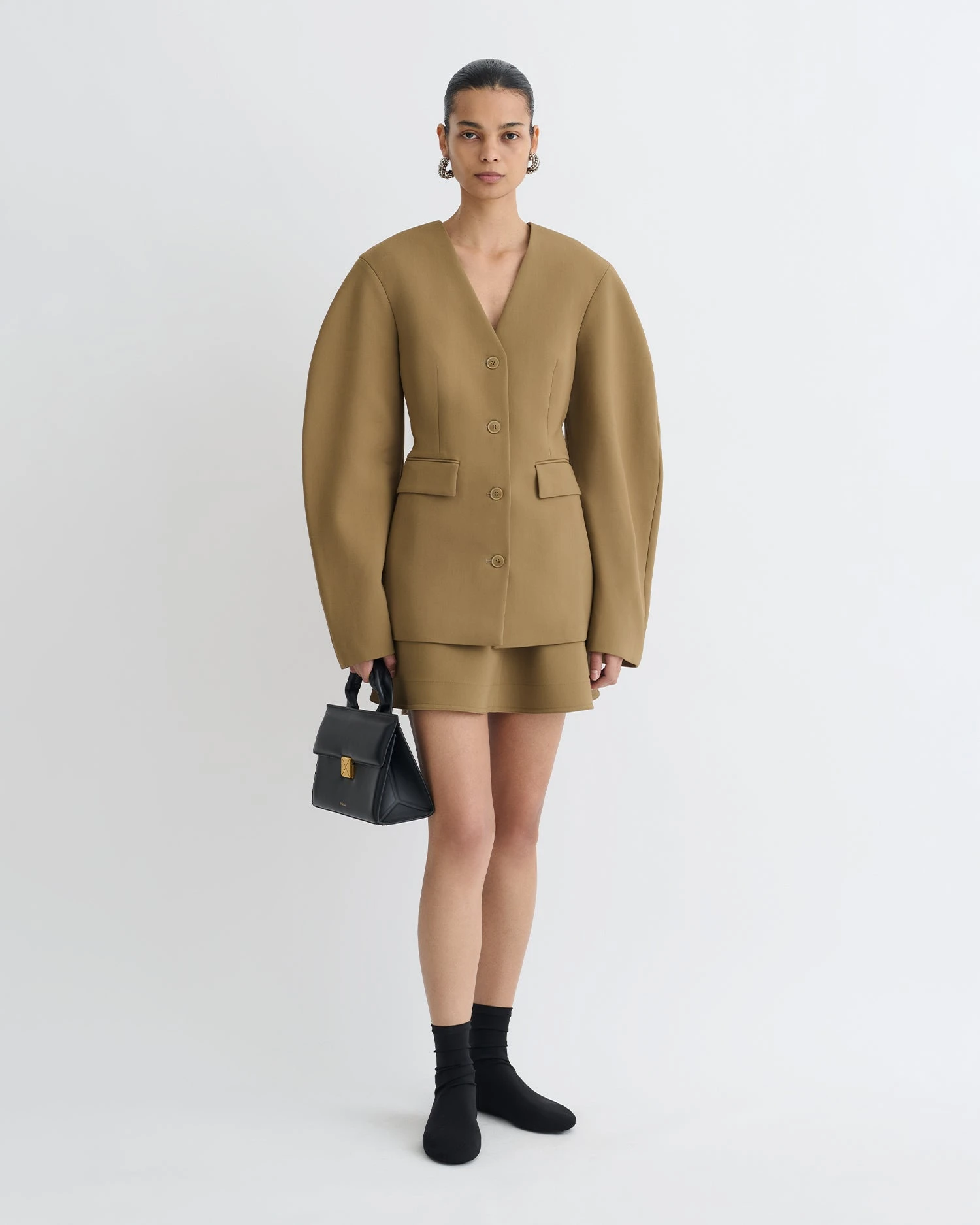 Nanushka Kaori - Elongated Blazer - Brown 3 Nanushka Kaori - Elongated Blazer - Brown - Image 3