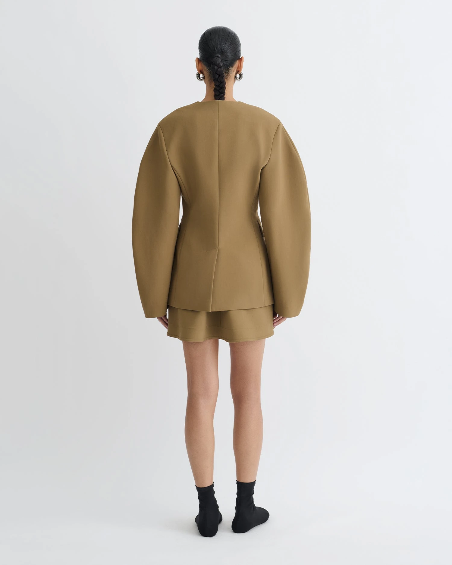 Nanushka Kaori - Elongated Blazer - Brown 4 Nanushka Kaori - Elongated Blazer - Brown - Image 4