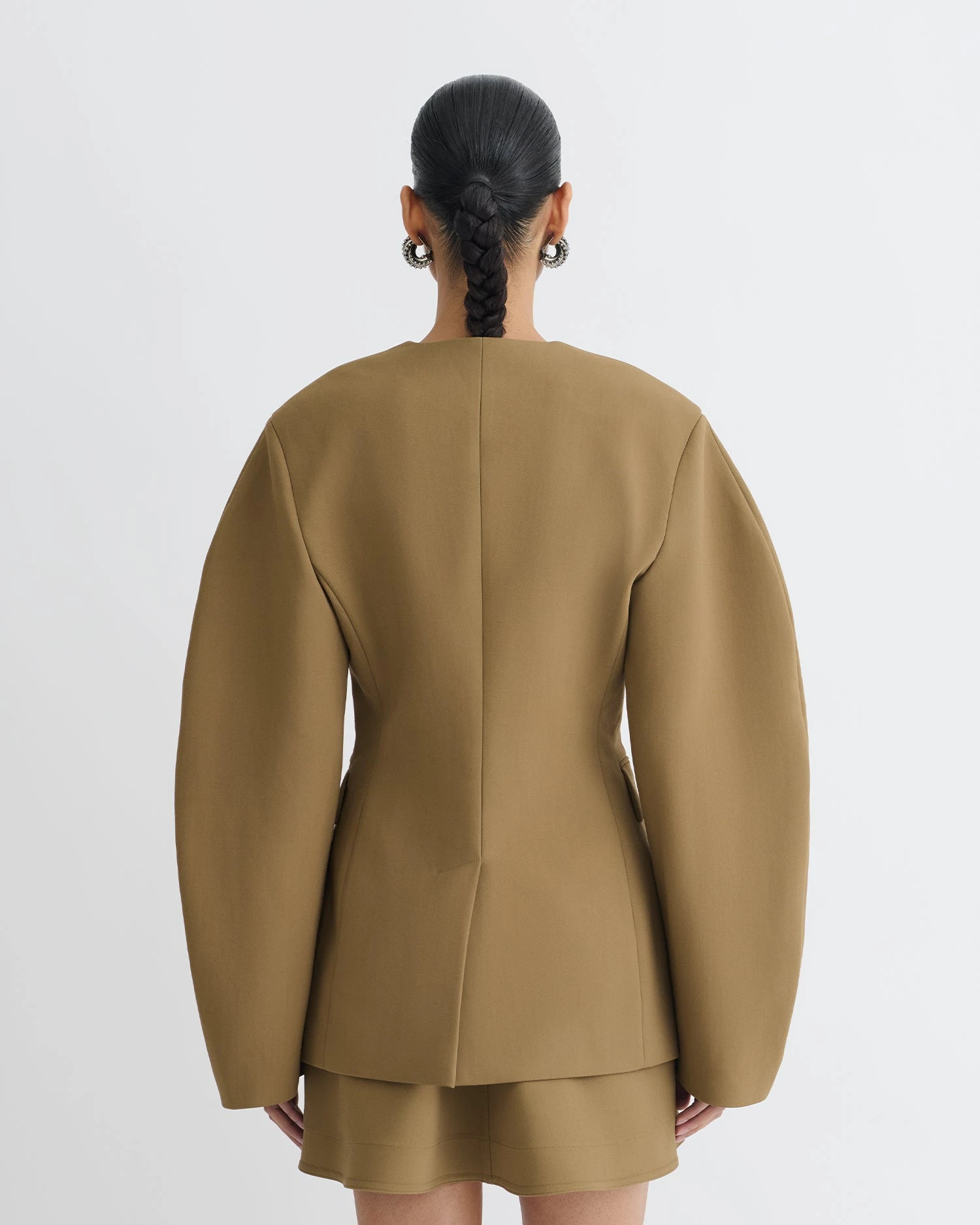 Nanushka Kaori - Elongated Blazer - Brown 2 Nanushka Kaori - Elongated Blazer - Brown - Image 2