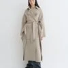 Nanushka Salima - Double Wool Robe Coat - Stone