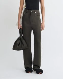 Nanushka Tita - Slip Satin Pants - Dark Green -Nanushka Fashion Store NW25PFPA02369 4