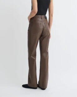 Nanushka Seldes - Regenerated Leather Pants - Chocolate -Nanushka Fashion Store NW25PFPA15278 4