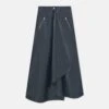 Nanushka Neith - Draped Okobor™ Alt-Leather Skirt - Steel Blue