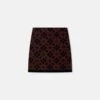 Nanushka Elze - Knitted Mini Skirt - Symbol Tile Mahogany