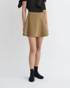 Nanushka Tenna - Tailored A-Line Mini Skirt - Brown -Nanushka Fashion Store NW25PFSK06577 3