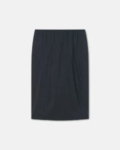 Nanushka Kaiya - Glass Poplin Skirt - Black -Nanushka Fashion Store NW25PFSK11499KAIYA BLACK GLASSPOPLIN