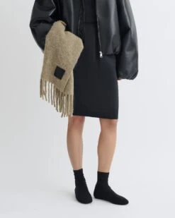 Nanushka Kaiya - Glass Poplin Skirt - Black -Nanushka Fashion Store NW25PFSK11499 1