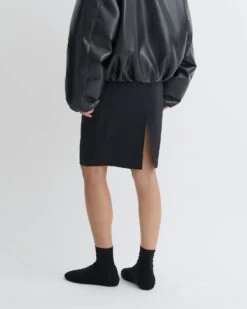 Nanushka Kaiya - Glass Poplin Skirt - Black -Nanushka Fashion Store NW25PFSK11499 3