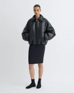 Nanushka Kaiya - Glass Poplin Skirt - Black