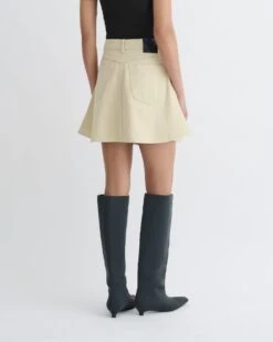 Nanushka Neah - Denim Mini Skirt - Beige -Nanushka Fashion Store NW25PFSK14173 2